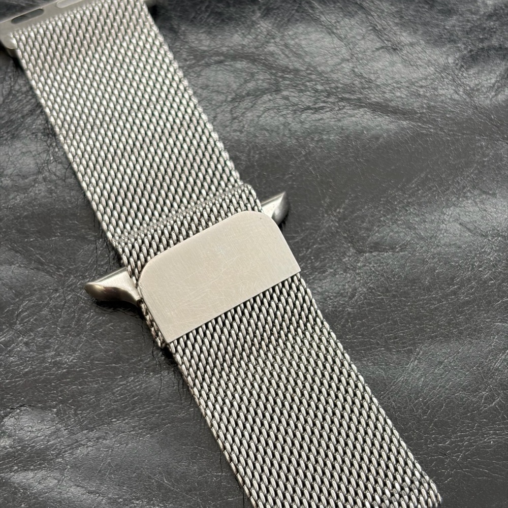 Classic Silver Mesh Watch Strap with Polished Clasp